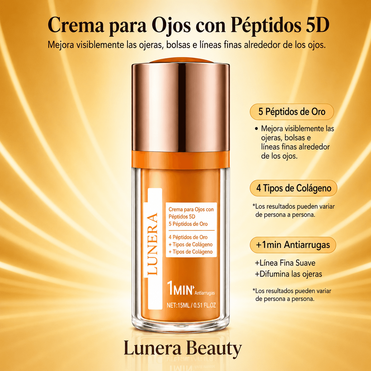 Crema Reparadora de Ojos con Péptidos 5D