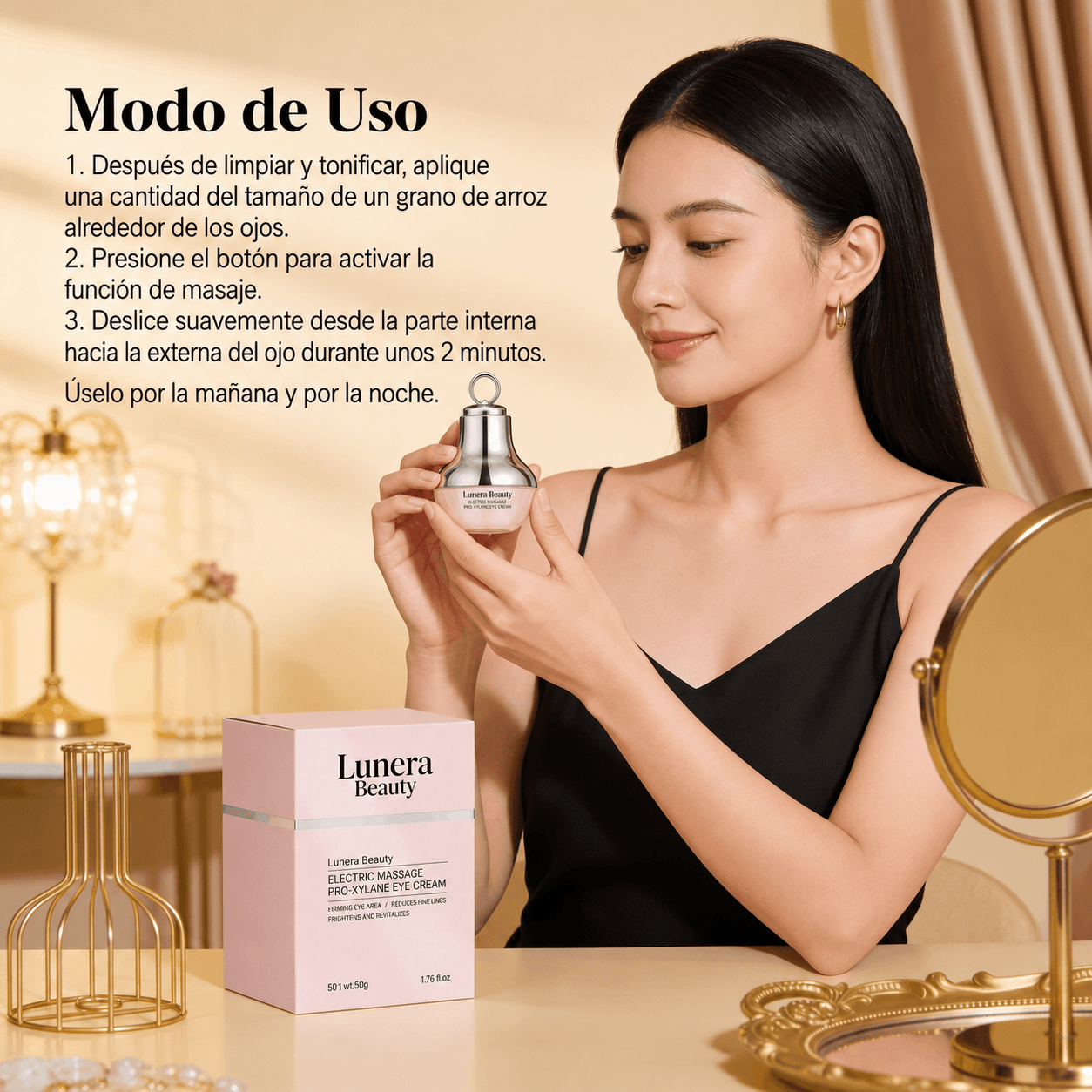 Crema de Ojos con Masaje Eléctrico